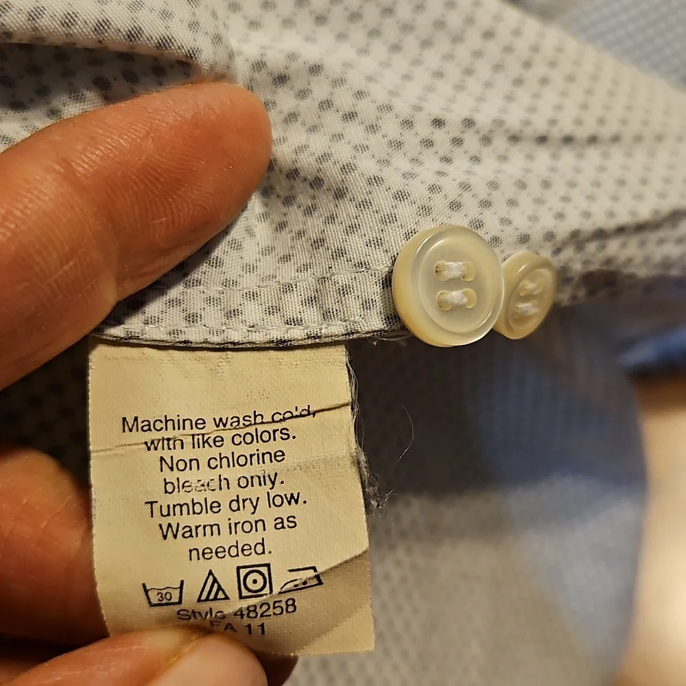 J.Crew Button‎ Down Shirt Dotted Pattern Long Sleeve Career Casual